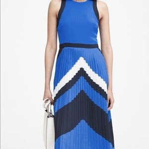 Banana Republic Chevron Print Pleated Dress 8P